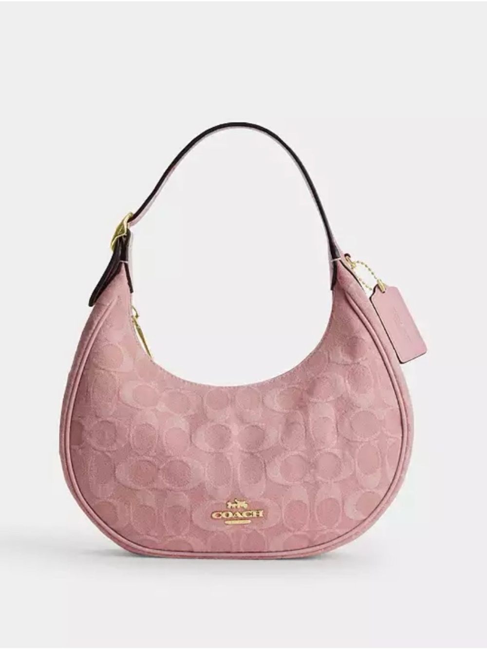 Coach Pink Denim Emily bag